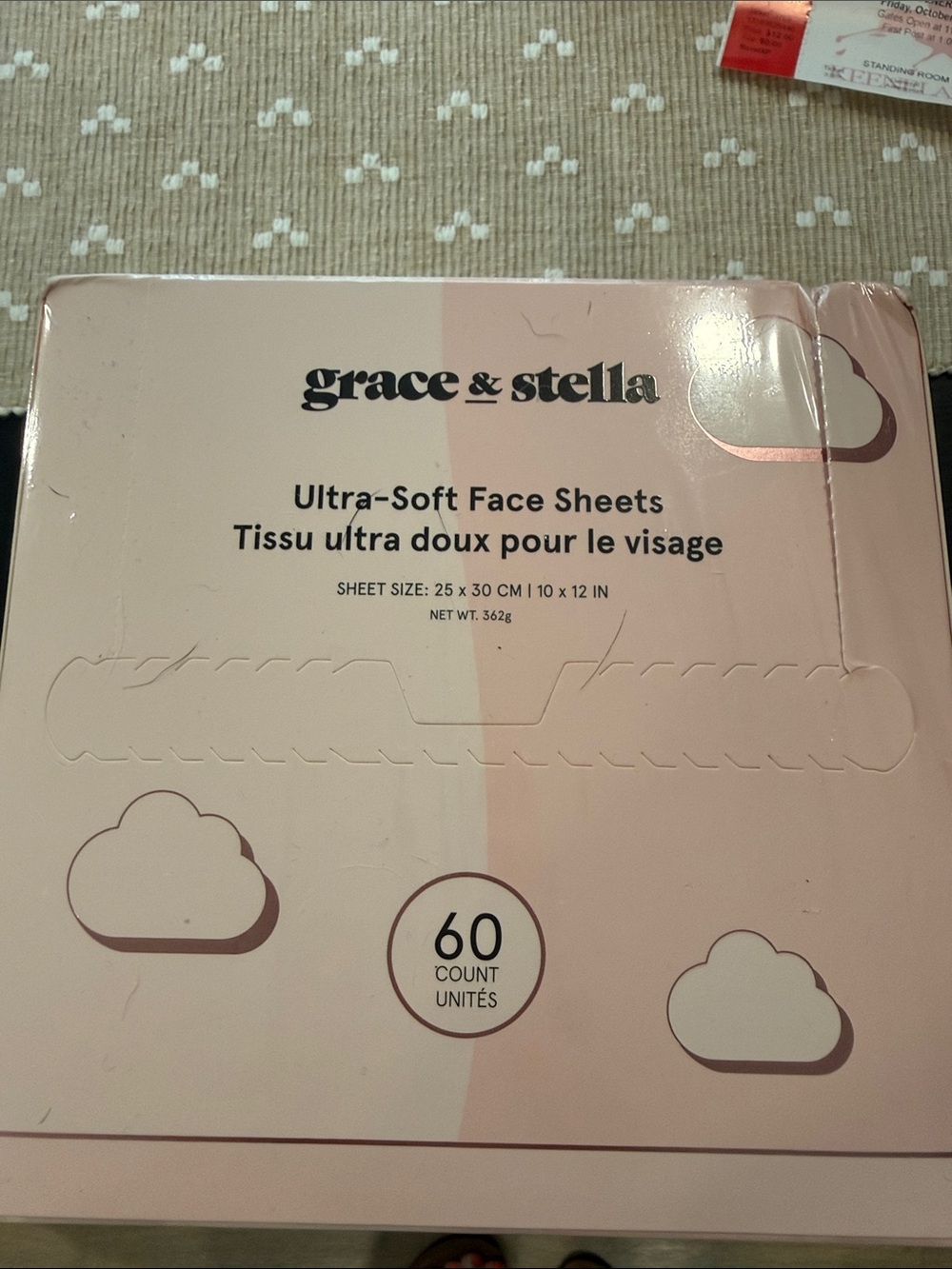 grace & stella Ultra-Soft Face Sheets - Pink Packaging NWT in plastic